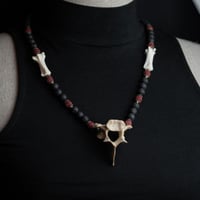 Image 2 of Large Vertebrae Lava Bead Necklace