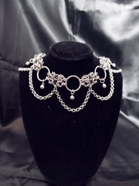 Image 1 of One-of-a-Kind 3-in-1 Choker Necklace – Double Byzantine, Big Rings & Balls, Heart Clasp