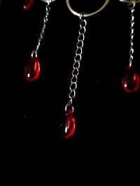 Image 4 of Gothic Chic Choker Necklace – Big Rings, Chains & Blood Drop Details