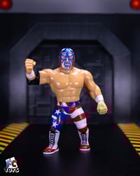 Image 3 of PREORDER: PATRIOT DEL WILKES 4.5 INCH RETRO WRESTLE-SOMETHING WRESTLERS SERIES 5 FIGURE BY FC TOYS