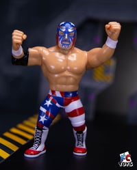 Image 2 of PREORDER: PATRIOT DEL WILKES 4.5 INCH RETRO WRESTLE-SOMETHING WRESTLERS SERIES 5 FIGURE BY FC TOYS