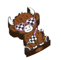 Image 2 of Highland Checker Cow 3D Straw Topper 