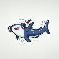 Shark & Shrimp Sticker 