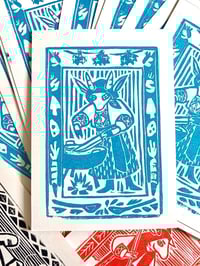 Image 3 of The Villagers Lino (Red, Black, Blue)