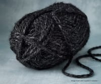 Image 3 of Scalloped Scarf - Charcoal