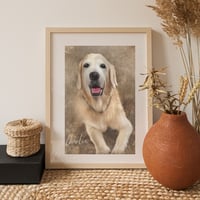 Image 1 of Custom pet portrait Canvas ready to hang