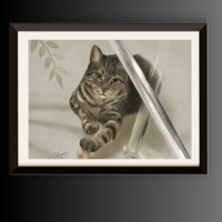 Image 3 of Custom pet portrait Canvas ready to hang