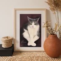 Image 1 of Framed custom pet  portrait 