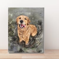 Image 5 of Custom pet portrait Deluxe framed canvas 