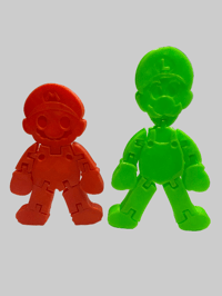 3D Printed Articulated Mario & Luigi 