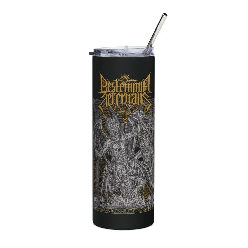 Metal Tumbler — Dark Occult Band Art 20oz Stainless Steel Travel Cup
