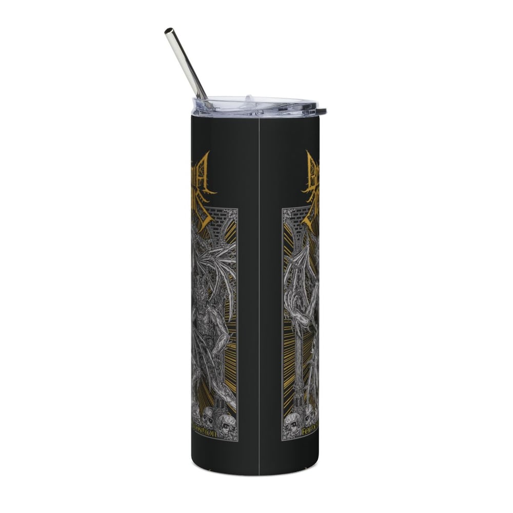 Metal Tumbler — Dark Occult Band Art 20oz Stainless Steel Travel Cup
