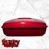 Image 2 of HR3 Wicked Red 5.5" Razor Style Touring Trunk Luggage For 14-24 Harley Touring
