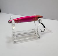 Image 1 of Pink/Chrome with Gold Spots Slow Pitch Jig