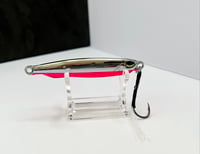 Image 2 of Chrome and Neon Pink Slow Pitch Jig