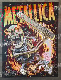 Image 1 of Metallica 2X4 GOLD FOIL AP Poster (Only 25 Total) - Signed and Numbered By Artist