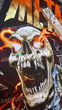 Image 3 of Metallica 2X4 GOLD FOIL AP Poster (Only 25 Total) - Signed and Numbered By Artist