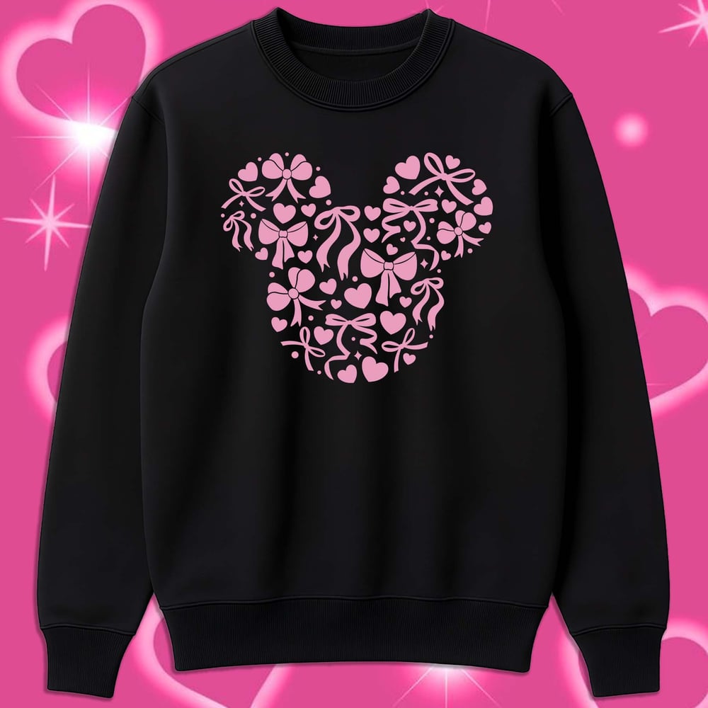 Image of PINK MAGIC BOWS LOVE T-SHIRT / SWEATER