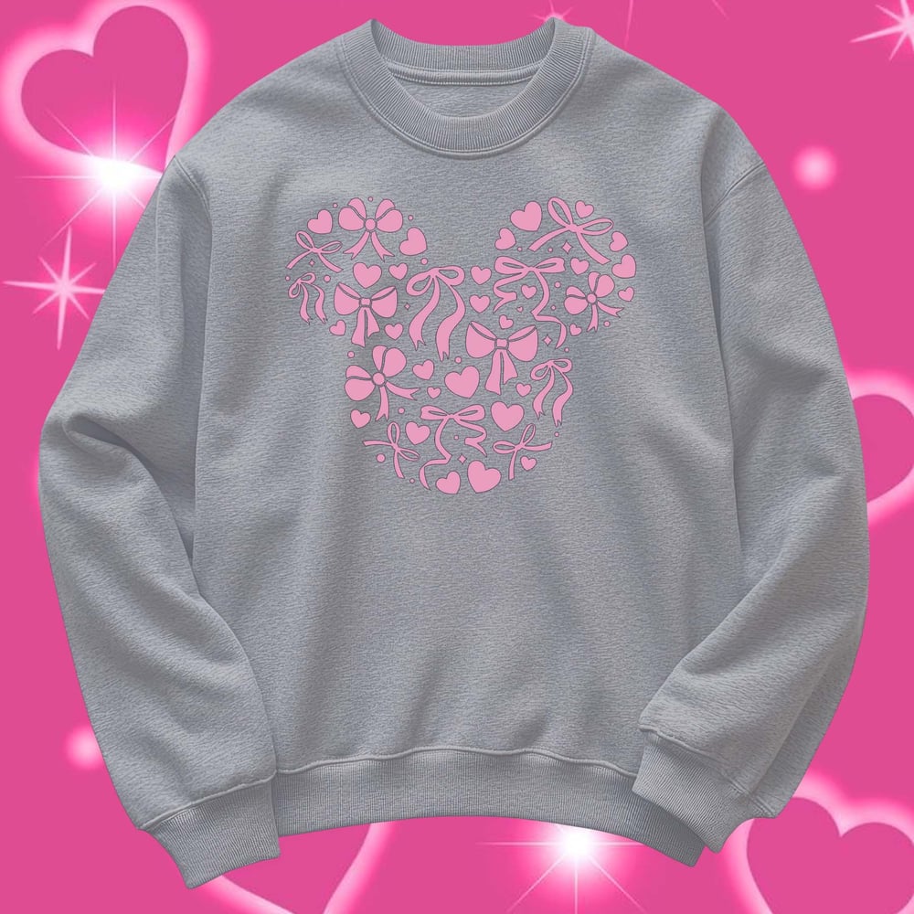Image of PINK MAGIC BOWS LOVE T-SHIRT / SWEATER