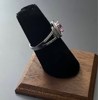 Image 3 of 925 Sterling Silver CZ Halo Ring – Size 8