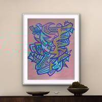 Image 1 of Trio - 36 x 48" Paint & marker on paper