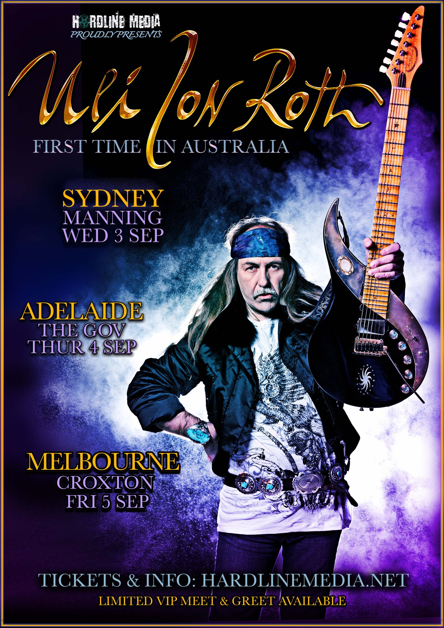 Image of ULI JON ROTH - 2025 Australian Tour Poster - A3 - SCORPIONS