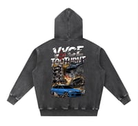 Image 1 of Too Turnt X Vyce Snow Wash Oversized Hoodie