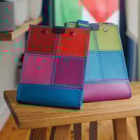 Image 8 of Bandolera patchwork rojo/rosa