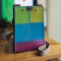 Image 1 of Bandolera patchwork verde/azul