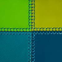 Image 5 of Bandolera patchwork verde/azul