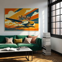 Image 4 of Stampa Fine Art SIAI-Marchetti S66 – stampa Art Déco aeronautica anni ’30/40'