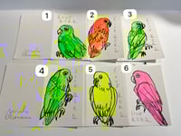 Image 1 of Inky Love Birds / original ink drawing bird