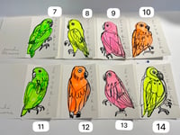 Image 2 of Inky Love Birds / original ink drawing bird