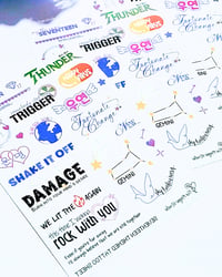 Image 2 of SEVENTEEN NEW_ TOUR - temporary tattoo sheet
