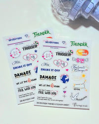 Image 1 of SEVENTEEN NEW_ TOUR - glitter sticker sheet (2 pc)