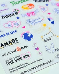 Image 2 of SEVENTEEN NEW_ TOUR - glitter sticker sheet (2 pc)