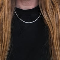 Image 3 of *NEW* Silver Rope Chain Necklace – Stainless Steel Tarnish-Proof Everyday Chain
