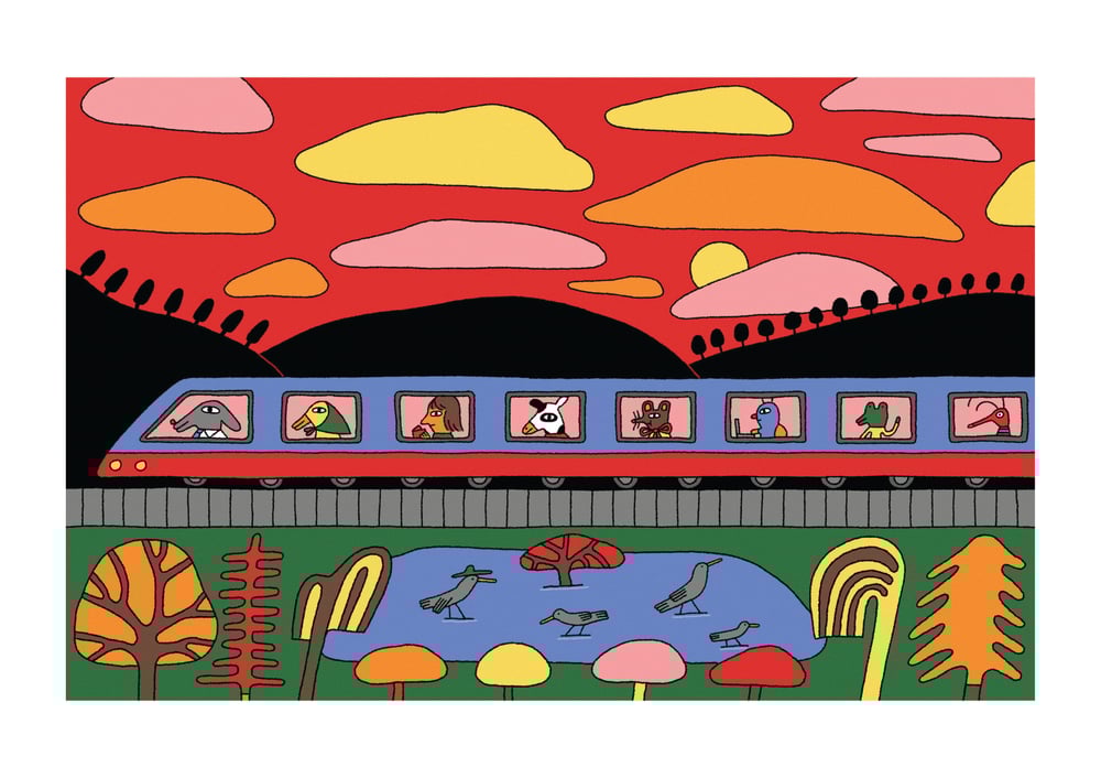 Image of Floods and Sunsets Print A4