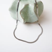 Image 4 of *NEW* Silver Flat Snake Chain Necklace – Stainless Steel Tarnish-Proof Staple Chain