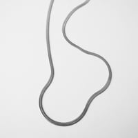 Image 5 of *NEW* Silver Flat Snake Chain Necklace – Stainless Steel Tarnish-Proof Staple Chain