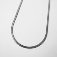 Image 6 of *NEW* Silver Flat Snake Chain Necklace – Stainless Steel Tarnish-Proof Staple Chain