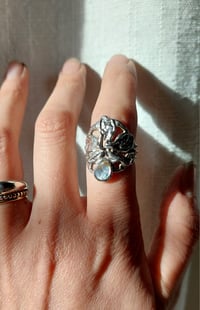 Image 5 of Orchid Ring - silver and abalone