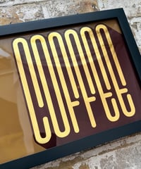 Image 3 of Coffee - 23 Carat Gold Gilded Glass sign