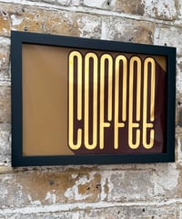 Image 2 of Coffee - 23 Carat Gold Gilded Glass sign