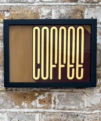 Image 1 of Coffee - 23 Carat Gold Gilded Glass sign