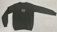Image 2 of 'Jorogumo spider woman' khaki crewneck - Bone Trail Apparel