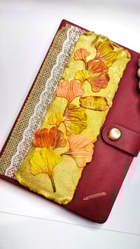 Image 3 of Ginkgo leaves polymerclay journal notebook 