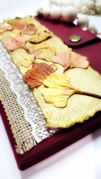 Image 2 of Ginkgo leaves polymerclay journal notebook 