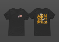 Image 2 of February Awareness Childhood Cancer Mom of a Warrior Tee