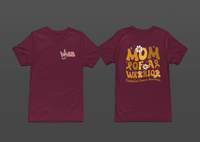 Image 4 of February Awareness Childhood Cancer Mom of a Warrior Tee